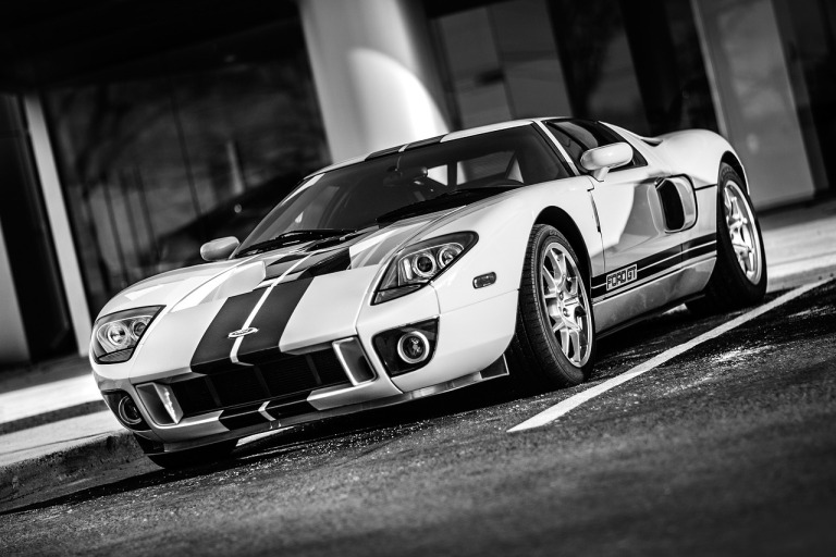 supercar black white